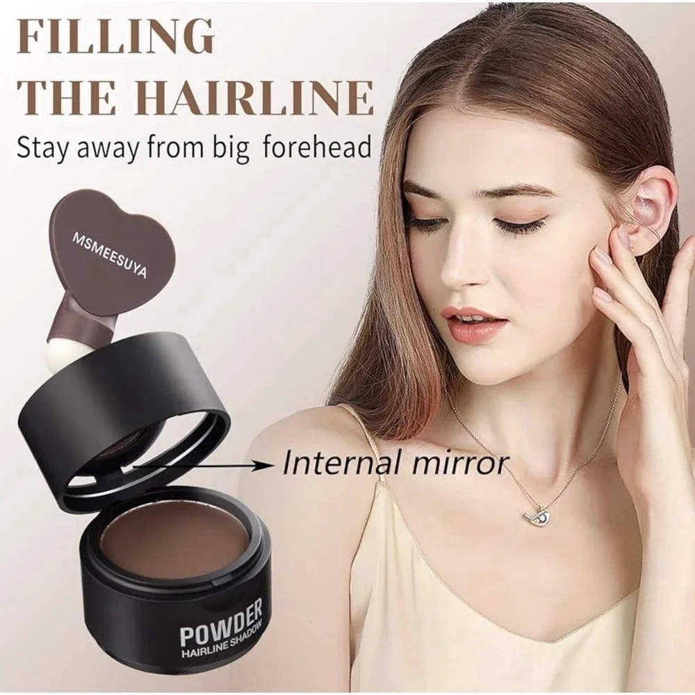 MSMEESUYA 2PK Hairline Shadow Powder 06 Ash Brown Waterproof Root Touch Up 4g